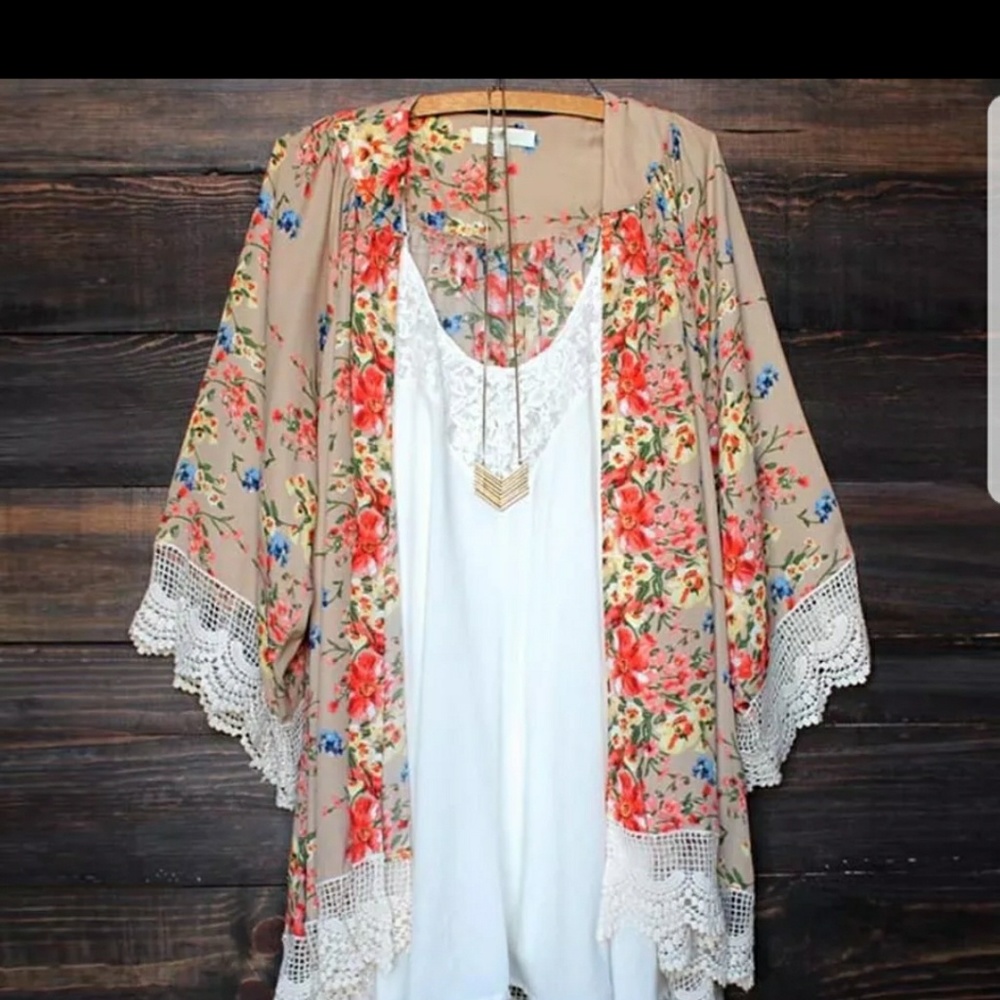 Floral and lace cover